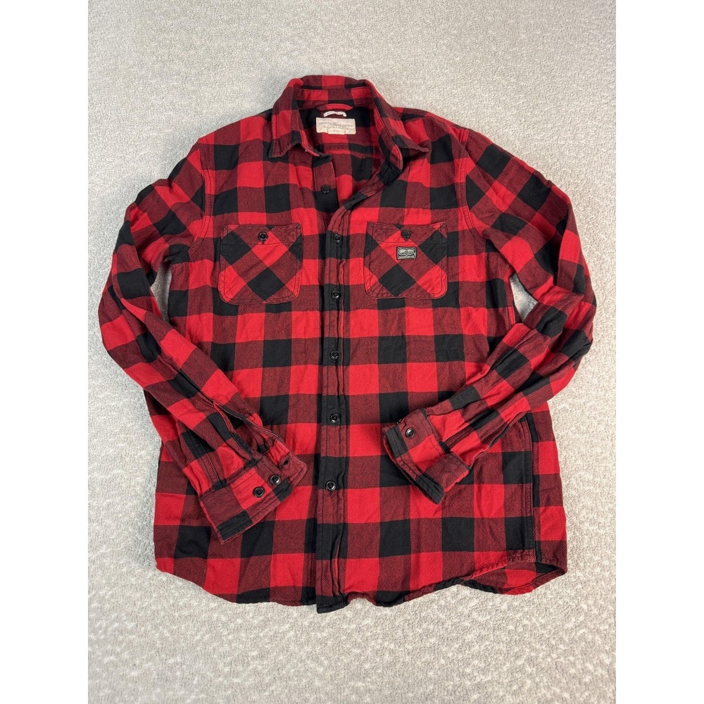 Denim & Supply Ralph Lauren Shirt Mens Medium Red Plaid Flannel Long Sleeve